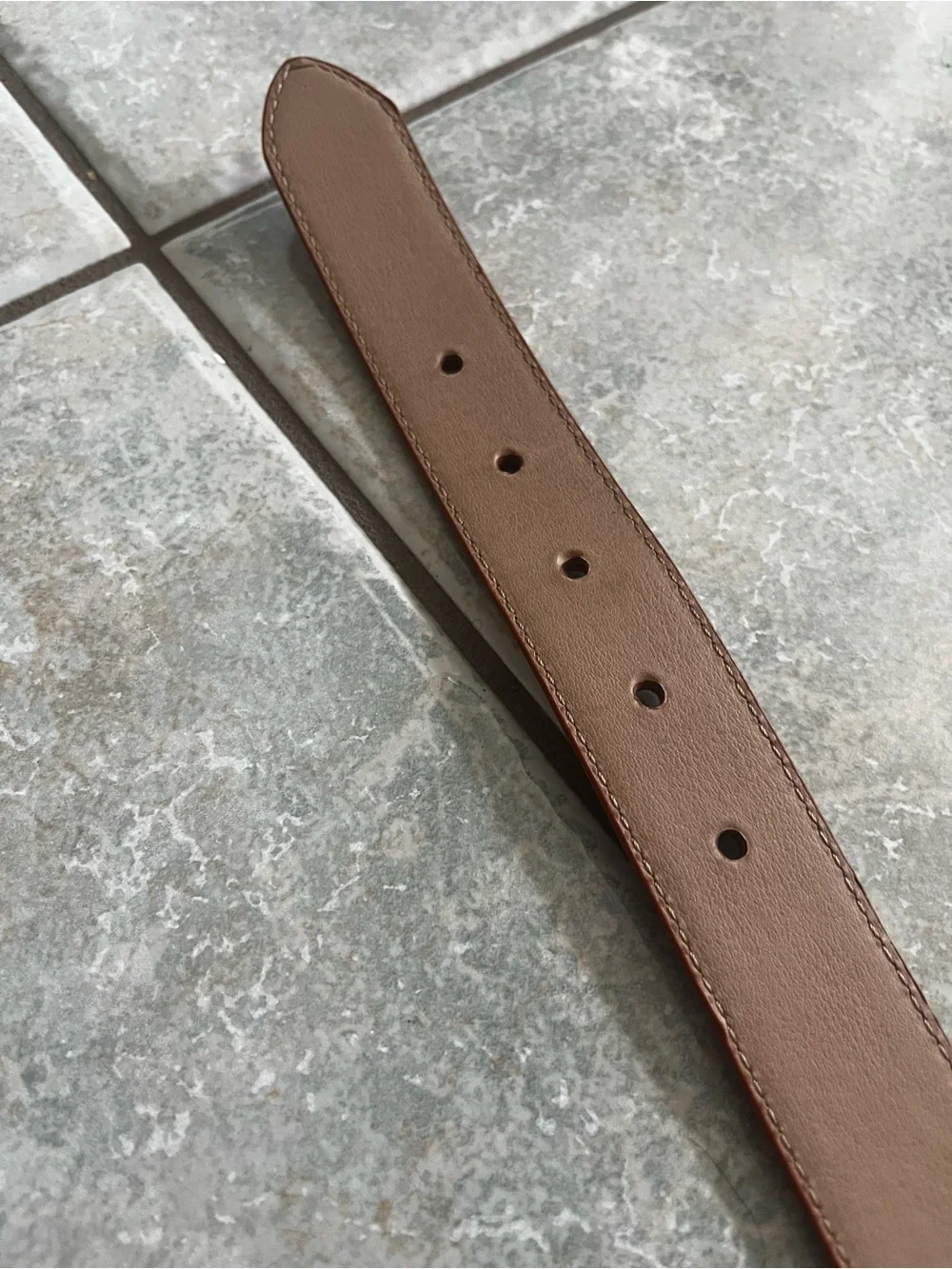 NWOT New York & company brown 1 in faux leather belt womens